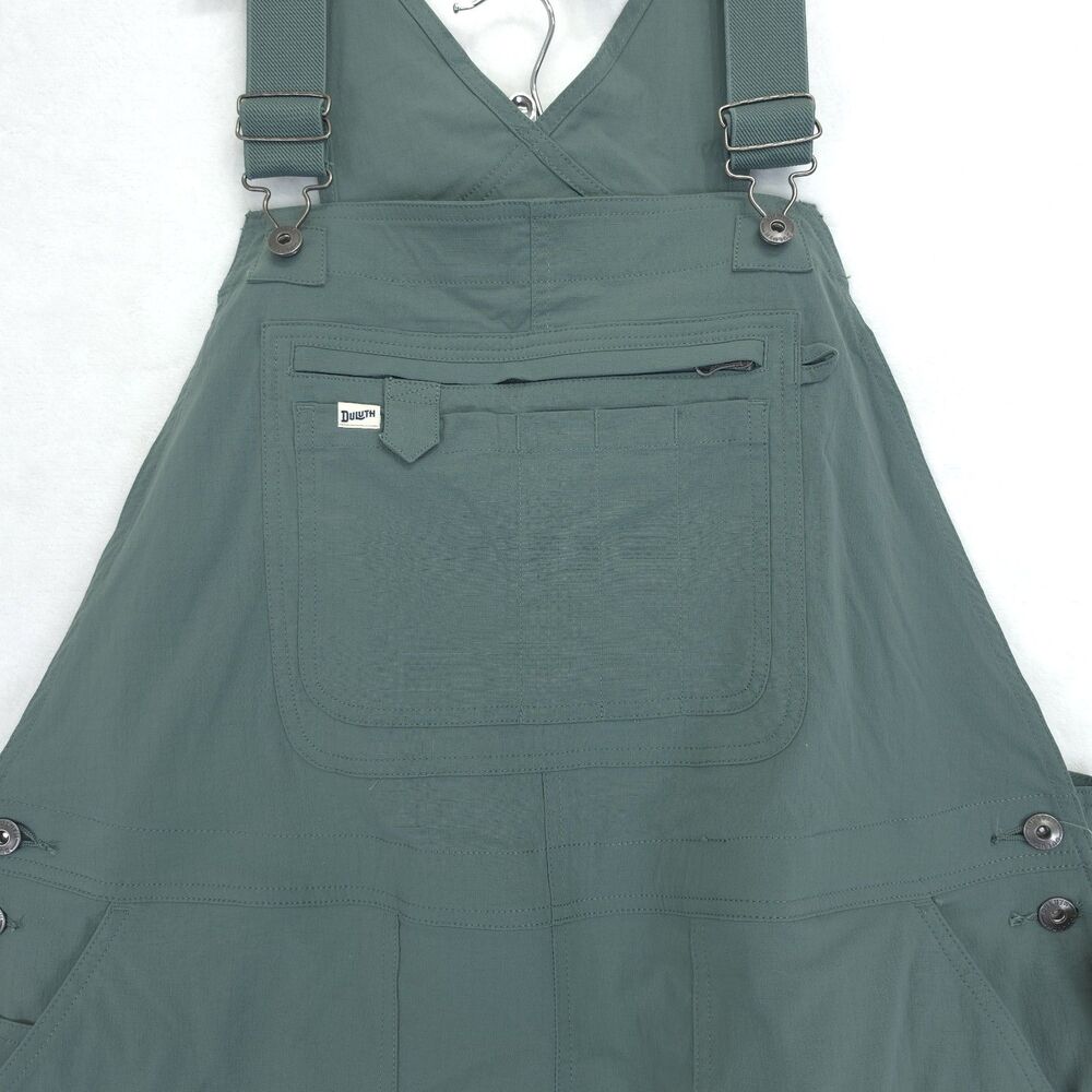 Duluth Trading Womens Heirloom Gardening Bib Overalls 2X Green UPF 50 NWT - Picture 10 of 11